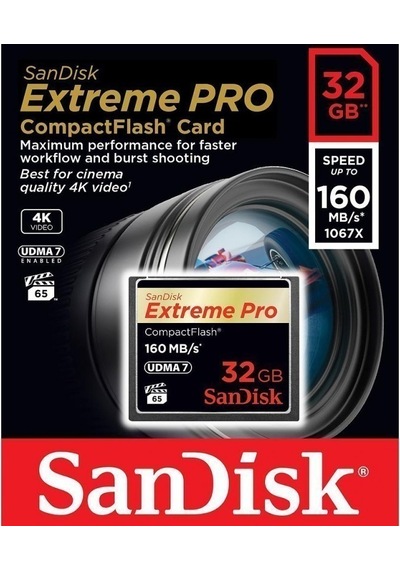 Sandisk Extreme Pro Compact Flash SDCFXPS-032G-X46 32 GB CF Hafıza Kartı