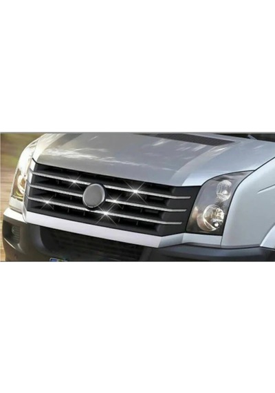 Volkswagen Crafter Uyumlu 2012-2017 Krom Ön Panjur 6 Parça Paslanmaz Çelik