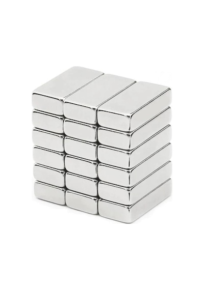 2 Adet Köşeli Güçlü Neodyum Mıknatıs Boy: 20 x En: 10 x Kalınlık: