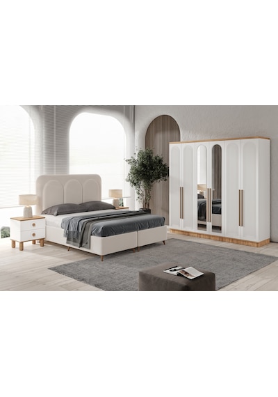 Rosa 6 Kapaklı Komple Mdf Yatak Odası Takımı
