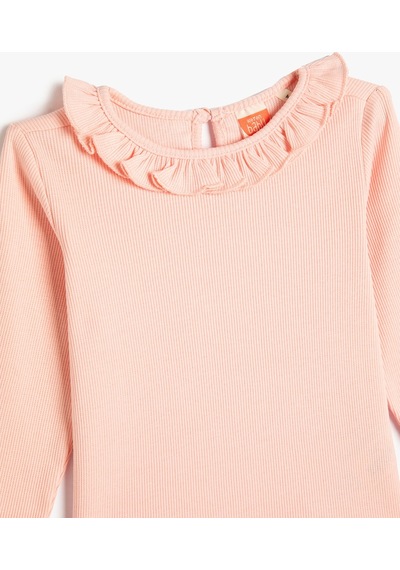 Koton Basic Tişört Uzun Kollu Fırfır Detaylı Bisiklet Yaka Pamuklu Pembe 4wmg10027ak 4WMG10027AK274 Pembe Koton Basic Tişört Uzun Kollu Fırfır Detaylı Bisiklet Yaka Pamuklu Pembe 4wmg10027ak 4WMG10027AK274 Pembe