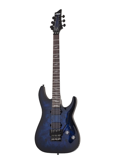 Schecter Omen Elite-6 Fr Elektro Gitar See-thru Blue