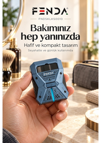 Fenda Kompakt Mini Tıraş Makinesi Lacivert