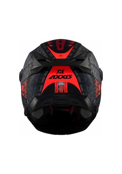 Axxis Ghostfighter Sv Boho C3 Motosiklet Çene Açılır Kask Siyah Kırmızı