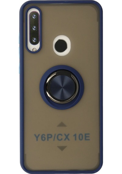 Cosmotex Newface Huawei Y6p Kılıf Montreal Yüzüklü Silikon Kapak - Lacivert
