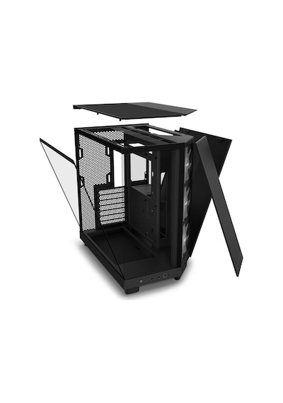 Nzxt H6 Flow CC-H61FB-R1 RGB 3 x 120 MM Atx Oyuncu Kasası Siyah