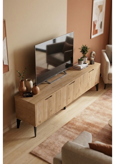 Bej Sepet Desenli Suntalam Tv Sehpası 160x35 Cm
