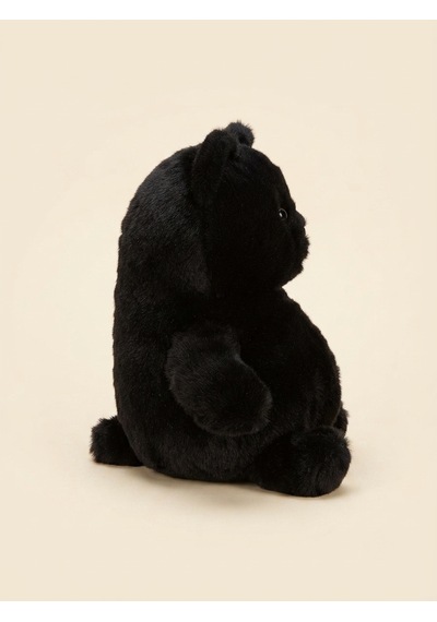 Peluş Pofuduk Kedi-30 Cm Siyah