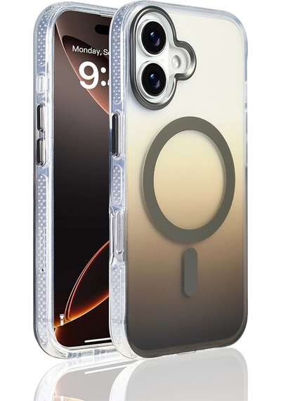 Apple Uyumlu iPhone 17 Kılıf M-safe Şarj Özellikli Transparan Renk Geçişli Zore Toros Kapak Çok Renkli