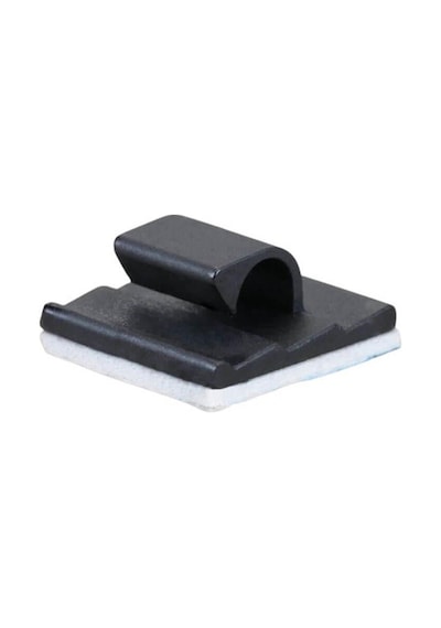 Wcl0505 Kablo Sabitleme Kelepçesi Klipsi Yapışkanlı Duvar Kablo Tutucu 16 x 15.5 x 6.4 MM Siyah 100 Adet