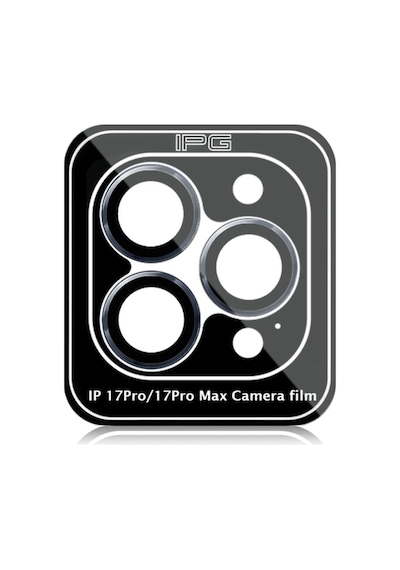 Apple iPhone Uyumlu 17 Pro / Apple iPhone Uyumlu 17 Pro Max İçin Ipg Prolens Kamera Lens Koruyucu Alüminyum Cd Çerçeveli, Kırılmaz Cam Lacivert