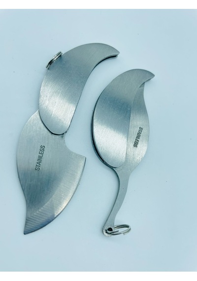 Stainless Kamp Metal Yaprak Modeli Küçükboy -9cm Gümüş