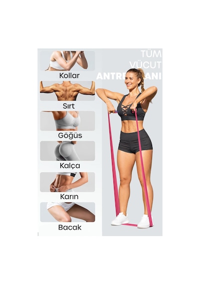 3 Farklı Direnç Açık Uçlu Çantalı Pilates Aerobik Egzersiz Squat Lastiği Bant Açık Uç Tb3-rgb Yeşil  - Mavi