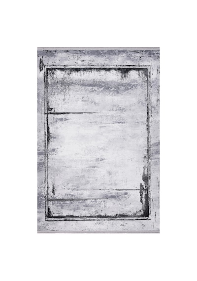 Gri Modern Kilim Beton Efektli Minimalist Desen, Kaymaz Taban, Yıkanabilir Halı Gri Gri