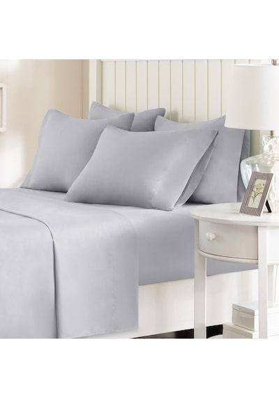 Comfort Raum Mikrofiber Lastikli Çarşaf Set, Açık Gri, Twin Çok Renkli