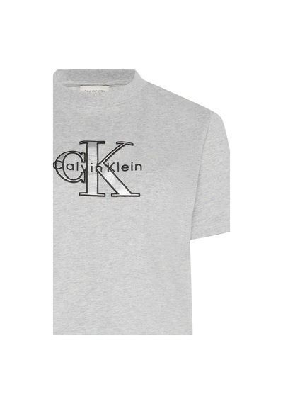 Ss Classıc Monologo Metallıc Cne Kadın Gri T-shirt Gri