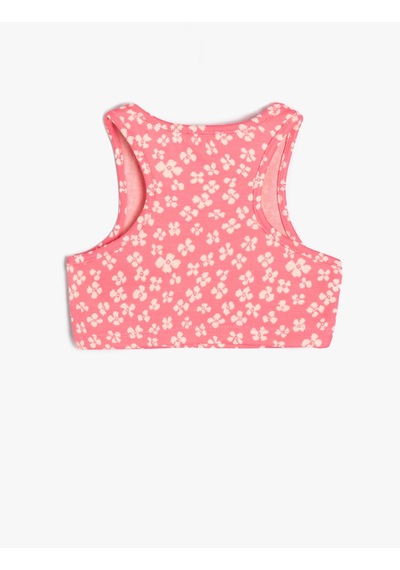 Koton Crop Atlet Kalın Askılı Çiçek Baskılı Pembe Desenli 4skg30005ak Pembe