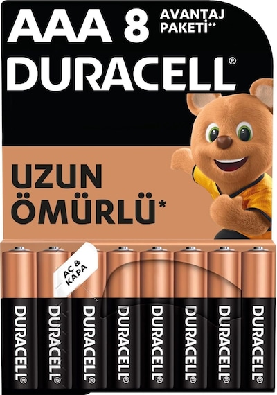 Duracell Alkalin AAA İnce Kalem Piller 1.5 V LR03/MN2400 8'li Paket