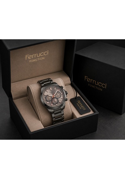 Ferrucci Fc0581 Fonksiyonları Aktif Çelik Kordon Ve Kasa Erkek Kol Saati Füme