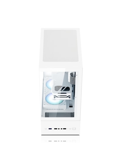 Zoko Smıle Beyaz 5x12cm Argb Fanlı Temper Camlı Atx Akvaryum Kas