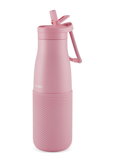 Puccon Pembe 500 Ml Paslanmaz Çelik Termos - Silikon Kaplı Dalga Okul, Günlük, Kamp - 50020