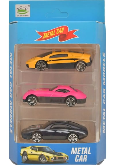 3'lü Metal Araba Seti 1:64 Ölçekli