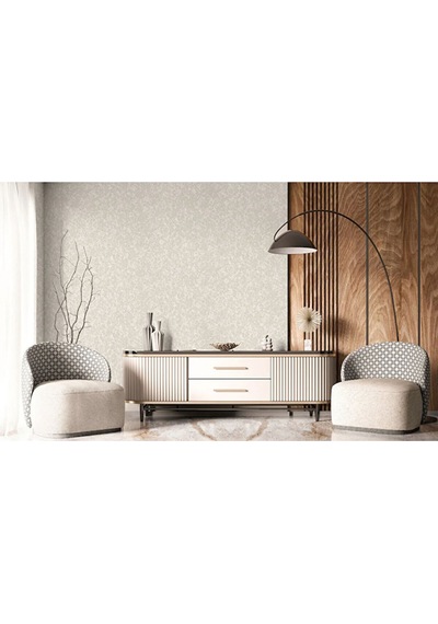 Adawall Muse Koleksiyonu- 25103-2 Krem Dokulu Modern Duvar Kağıdı 1.06x15.6m, 16.5m²