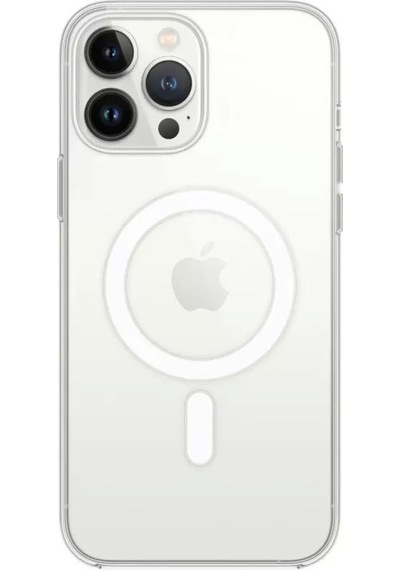 Apple İphone 13 Pro Max Kılıf Magneticsafe Şeffaf Silikon - Şeffaf