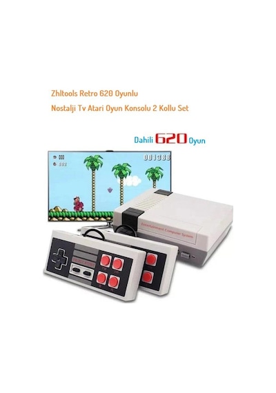 Zhltools Retro 620 Oyunlu Nostalji Tv i Oyun Konsolu 2 Kollu Set