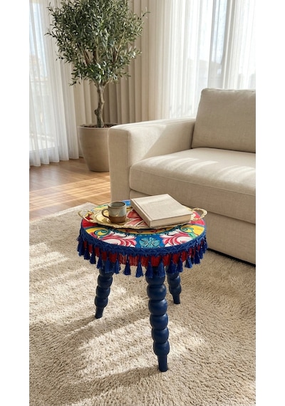 Solea Clover Azure Büyük Sehpa Sarı