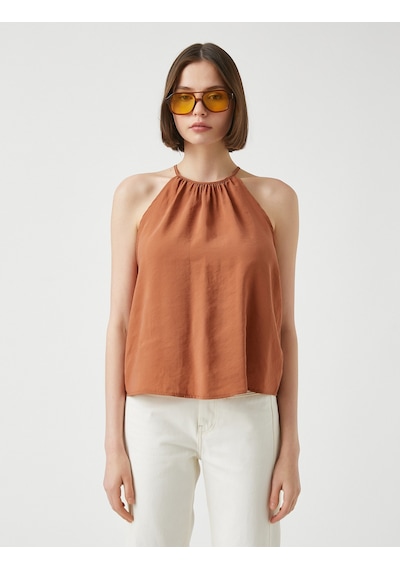 Koton Halter Yaka Atlet Kahverengi 2sak30027pw Kahve