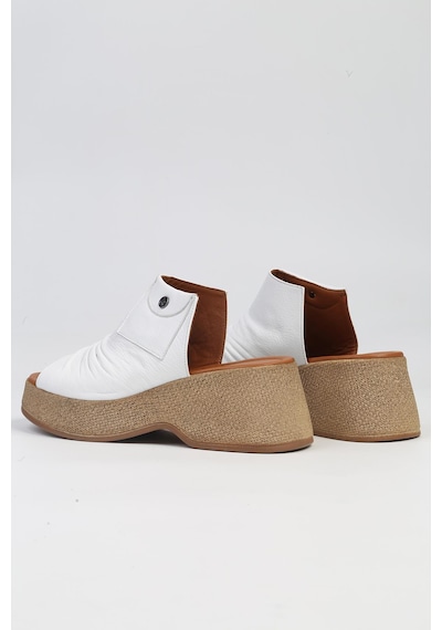 Pierre Cardin Pc-7211- 3807 Beyaz-kadın Topuklu Terlik Beyaz