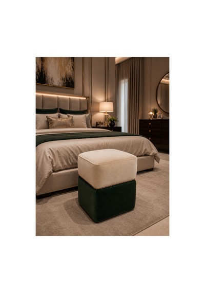 Dekorasyonun Yıldızı: Özel Kadife Puf Haki - 880229201 Haki