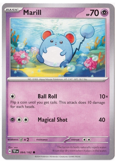 Marill 064/162 - Temporal Forces - Pokemon Kartı Mint