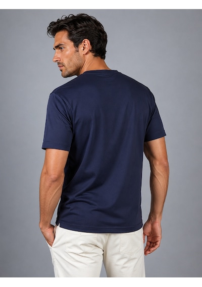 Bisse Lacivert V Yaka Basic T-shirt Ts26y26101 D39