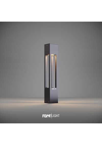 Fonelight Aka Bahçe Aydınlatması Bollard Antrasit 60 Cm Antrasit