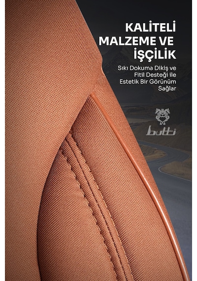 Taba - Taba Buttı Talos Serisi Premium Oto Koltuk Kılıfı Ortopedik Destekli, Ön Arka Tam Set, Aırbag Uyumlu