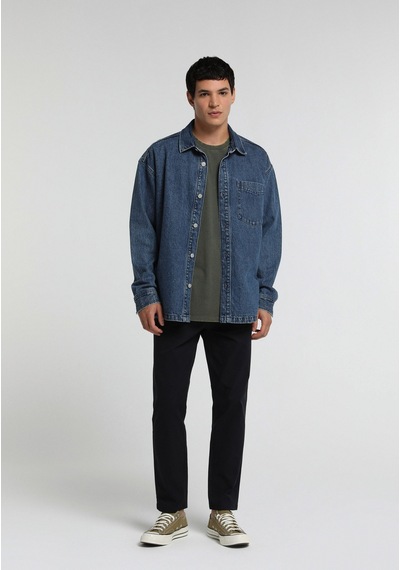 Colin's Colins Oversize Fit Erkek Mid İndigo Denim Shacket Cl1082681 Q1.v1 Dn45149