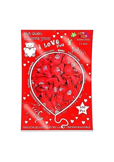 I Love You Seni Seviyorum Balon Çok Renkli