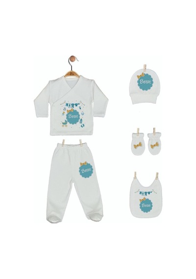Pia Baby Gl 1905-08 İsme Özel Yastık Zıbın Set Krem