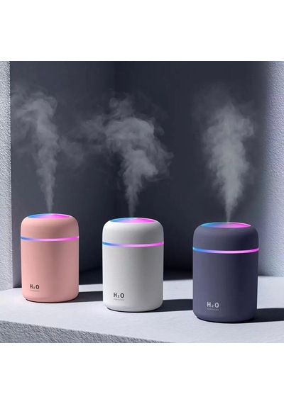 Led Işıklı 3'ü 1 Arada Ultrasonik Hava Nemlendirici Ve Aroma Difüzörü 300ml Kapasiteli Gri