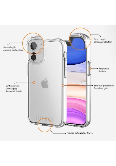 Ugly Rubber Apple Uyumlu iPhone 12 Şeffaf UR Pure Kapak ZORE-216337