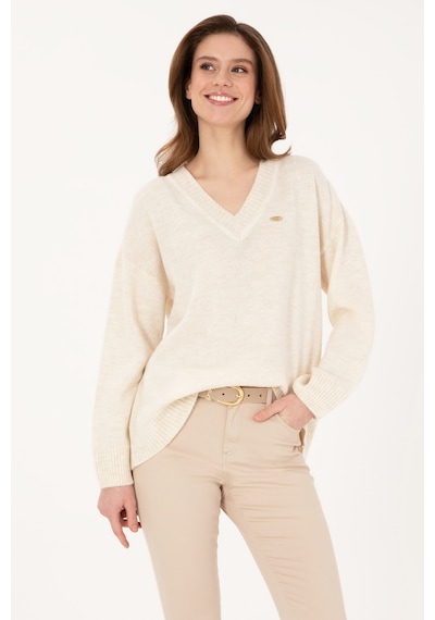 U.S. Polo Assn. U.s. Polo Assn. Kadın Krem Kazak /triko 50314833-vr071