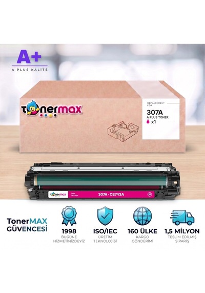 Hp 307a Ce743a Kırmızı Uyumlu Toner A Plus / Color Laserjet Cp5225 / Cp5225n / Cp5225dn