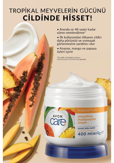 Avon Care Tropical Fruits El ve Vücut Kremi 2 x 400 ML