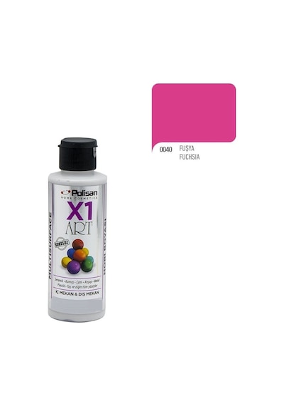 Polisan X1Art Multisurface Hobi Boyası 120Ml - 0040  Fuşya