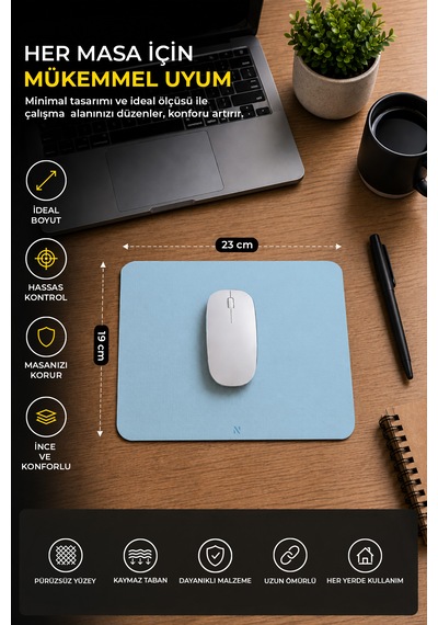Mavi Renkli Ergonomik Mouse Pad, Kaymaz Yüzey İle Ev Ve Ofis Kullanımı İçin İdeal