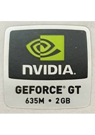 OEM Nvidia Geforce GT 635M 2GB Sticker Etiket D114