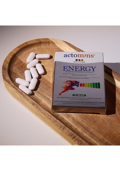 Actomins Energy Tribulus, Ginseng, L-arjinin İçeren Gıda Takviyesi