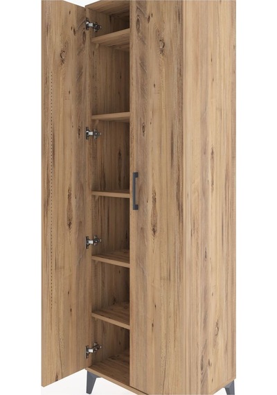 Hyperion Dolap 5 Raflı 2 Kapaklı 60x44x195 Çam-çam Çam
